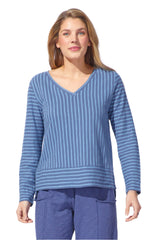 Santa Barbara Stripe Hi Lo Tee - 23540