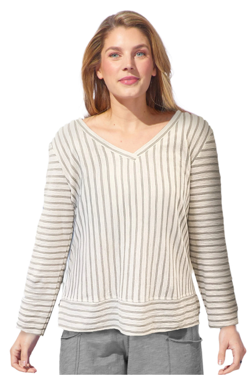 Santa Barbara Stripe Hi Lo Tee - 23540