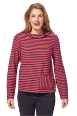 Santa Barbara Stripe Chill Funnel Neck - 23541
