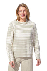 Santa Barbara Stripe Chill Funnel Neck - 23541