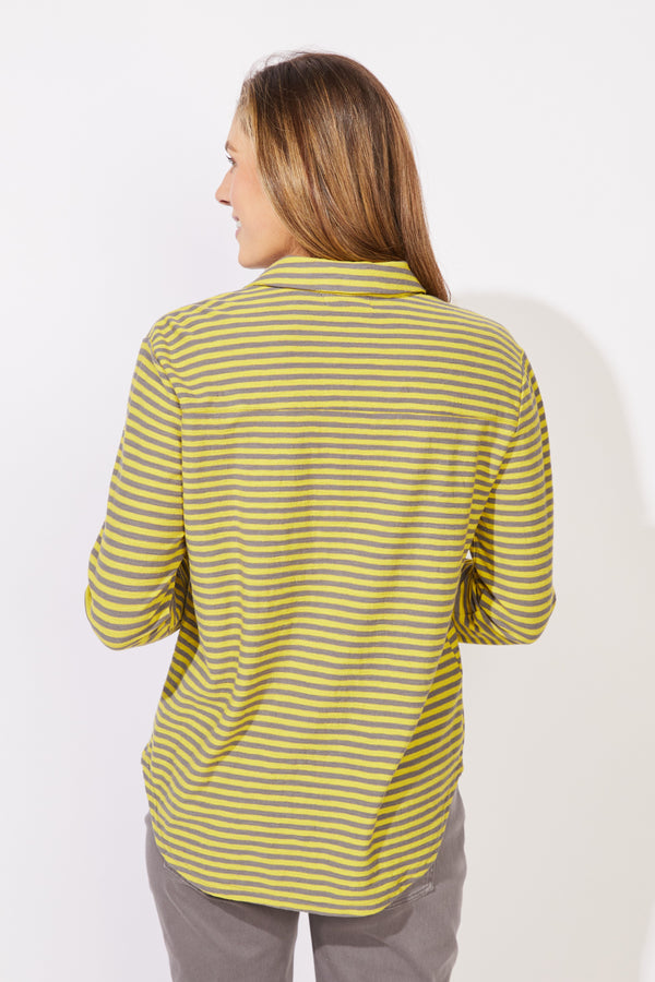 Verona Stripe Primo Split Neck - 23544