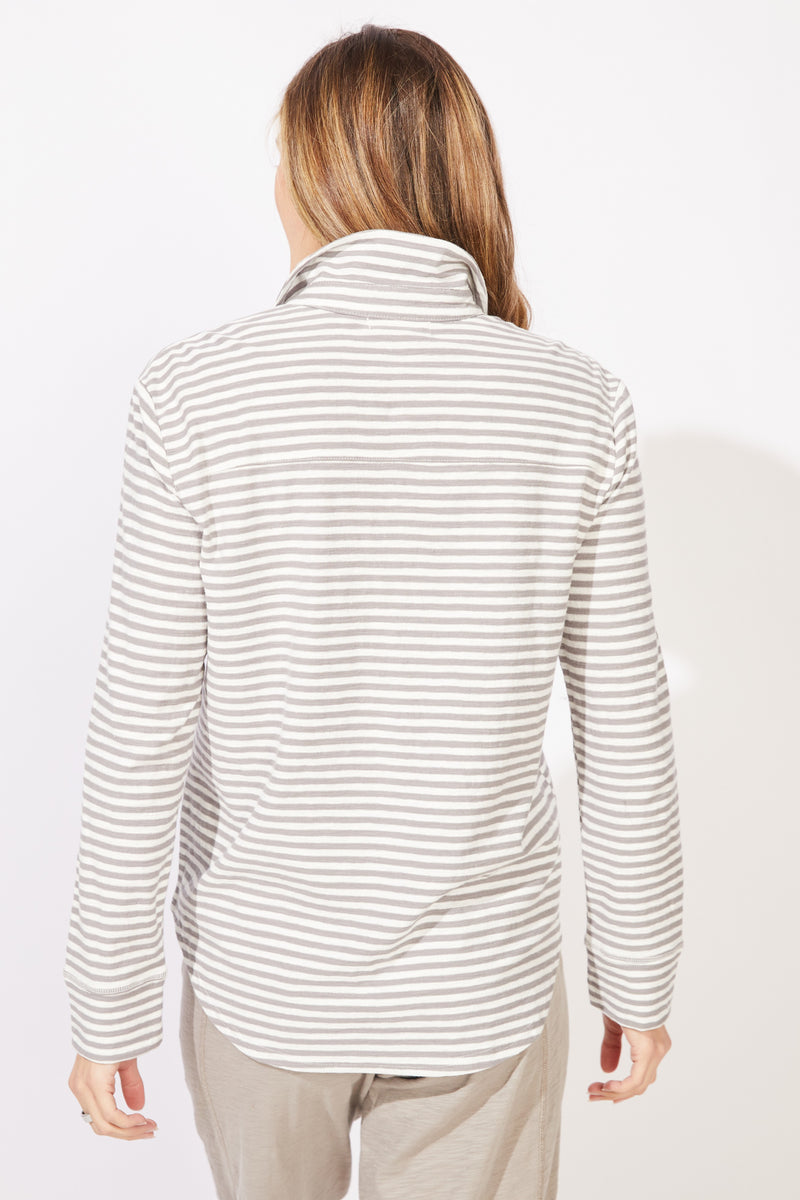 Verona Stripe Primo Split Neck - 23544