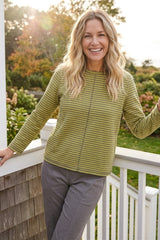 Verona Stripe Layover Tee — citron