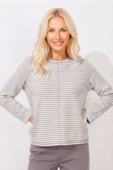 Verona Stripe Layover Tee — citron