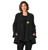 One-Button Textured Waffle Jacket - BW117