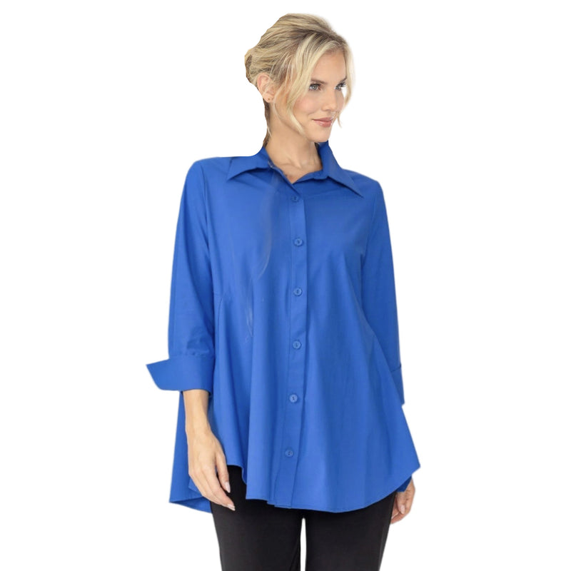 Easy Swing Shirt with Pockets in Blue - 3778B-BLU