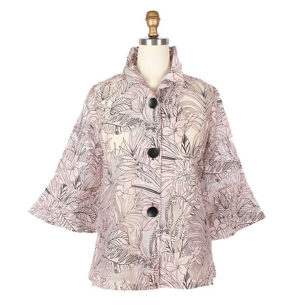 Tropical Organza Jacket in Blush Pink - 2422-PNK