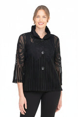 Evening Elegance Soutache Jacket - 2459-BLK