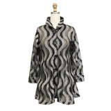 Metallic Embroidered Fit & Flare Jacket in Silver - 2461-SLV