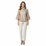 Shimmer Textured Lace & Sequin Jacket in Soft Rose Gold - 2480-RG