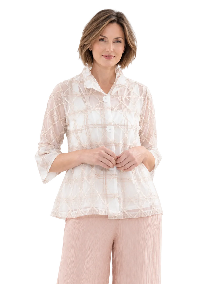 Artful Lattice Mesh Jacket - 2484