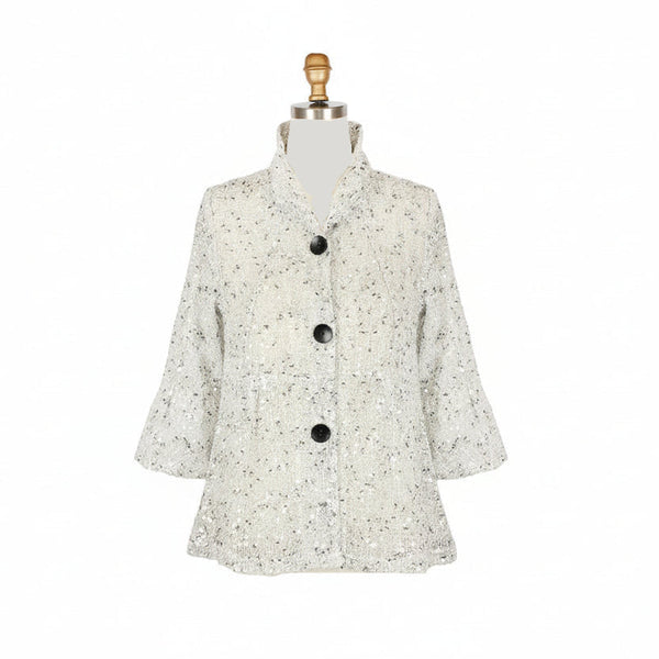 Sequin Embellished Mesh Jacket - 2485