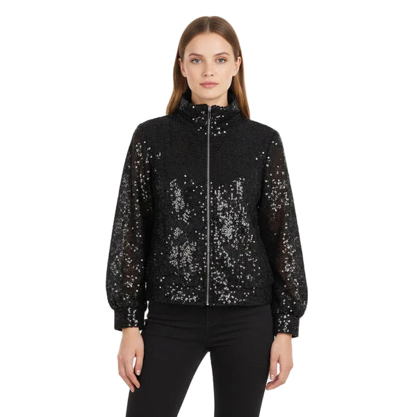 Sequin Jacket in Black - 2488-BLK