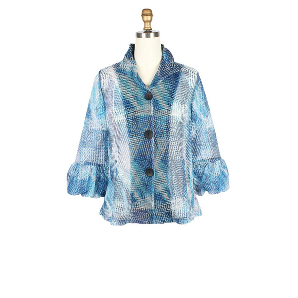 Watercolor Puffed Cuff Jacket - 2496