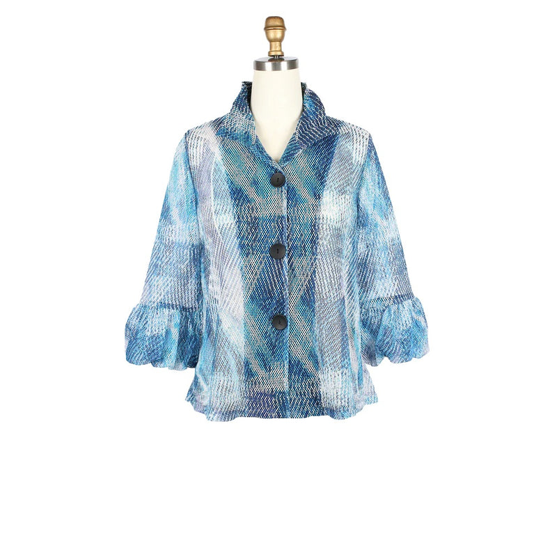 Watercolor Puffed Cuff Jacket - 2496