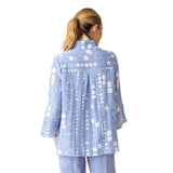 Tulip Sleeve Polka-Dot Relaxed Fit Jacket in Rain - 34117-RN