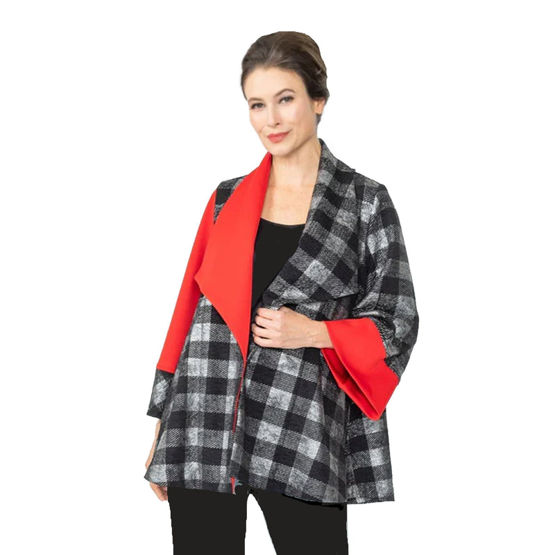 Fall'24! Colorblock Check Jacket - 6913J-SLV