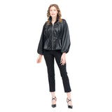 NYC Vegan Leather Drawstring Jacket - 4899