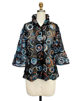 Swirl Embroidered Soutache Jacket in Multi - 2500