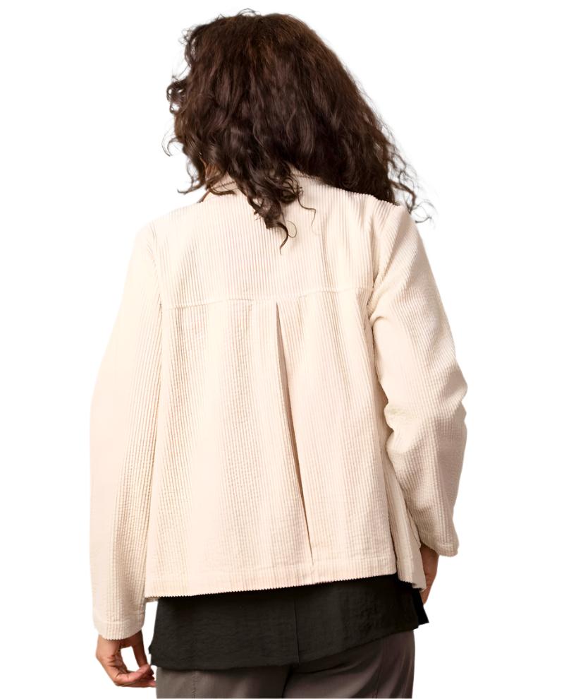 Habitat Corduroy Button Front Swing Jacket in Stone - 45112-STN