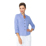 New Color! Stand Collar Short Jacket in Periwinkle - 7073J-PW