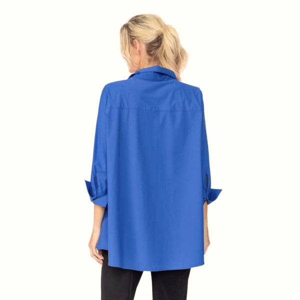 Easy Swing Shirt with Pockets in Blue - 3778B-BLU