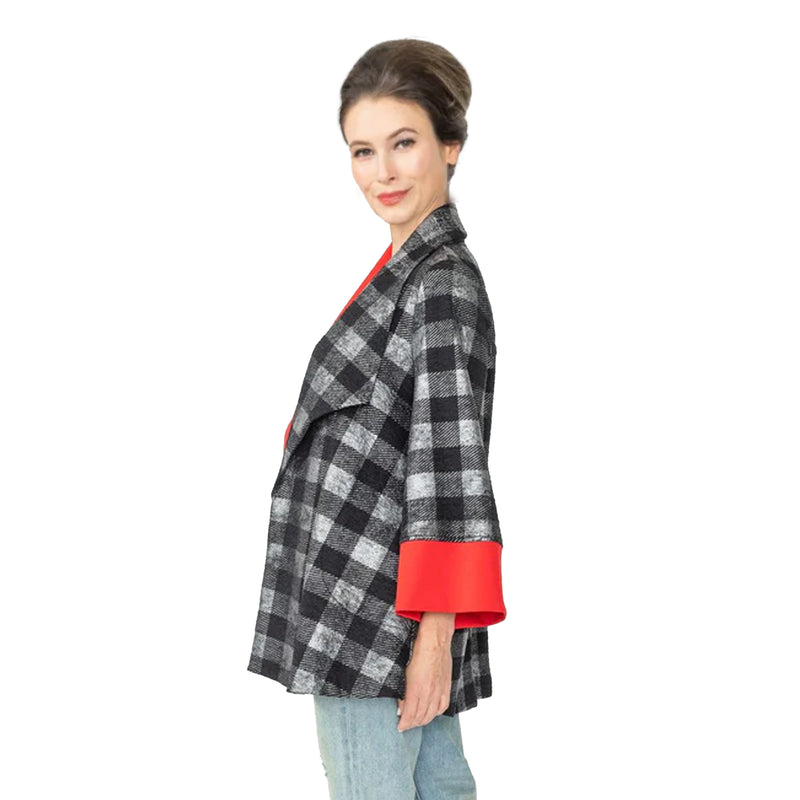 Fall'24! Colorblock Check Jacket - 6913J-SLV