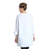 Bateau-Neck Pocket Tunic in White - 3226T-WT