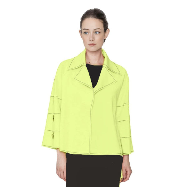 IC Collection Techno-Knit Raw-Edge Jacket in Lime - 4492J-LIM - Size L Only!