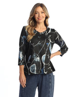 Soft-Touch V-Neck Top w/ Side Slits - 26