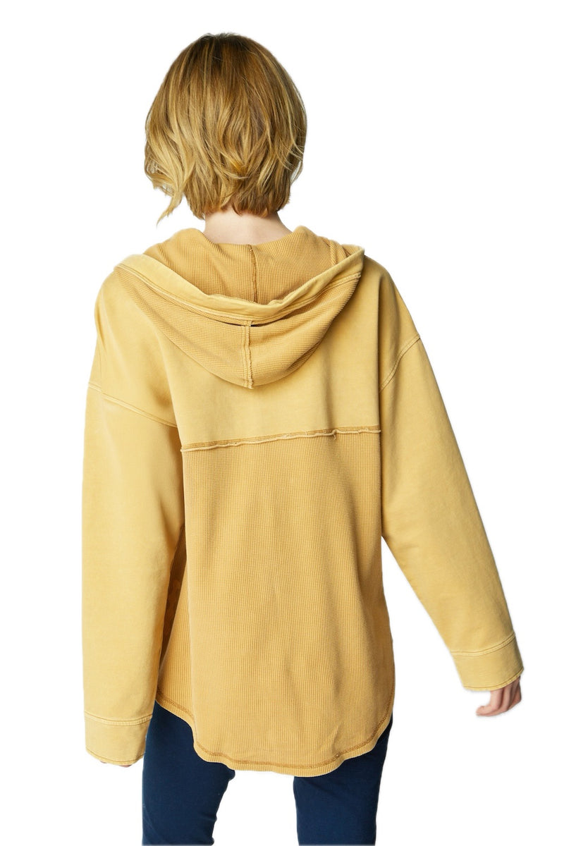 Mixed Texture Hoodie - 26535