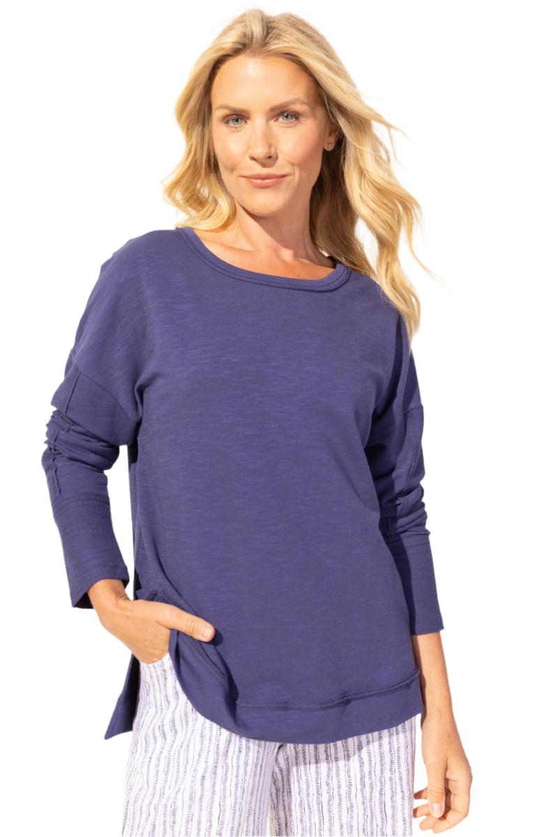 Modal Span Terry Sand & Sea Pullover - 26833