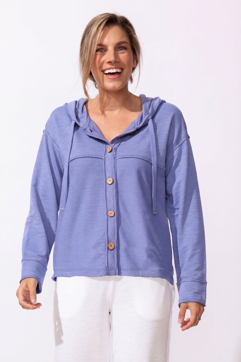 Modal Spandex Cruising Hoodie — white
