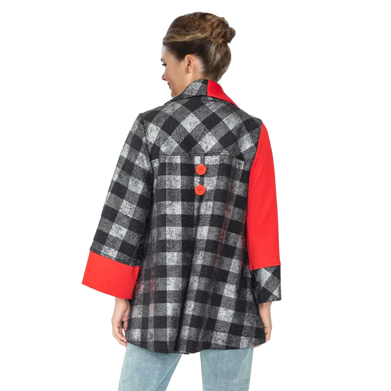 Fall'24! Colorblock Check Jacket - 6913J-SLV