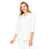 Subtle Hearts Shirt in White - 15617-WT - Sizes S & L