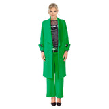 Techno-Knit Long Open Front Jacket in Green - 4585J - Size L Only!