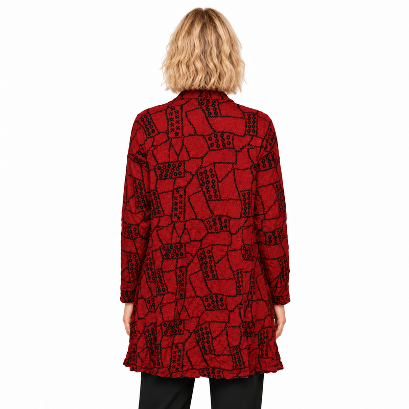 The Heidi Bold Crinkled Sweater Tunic - CB65373