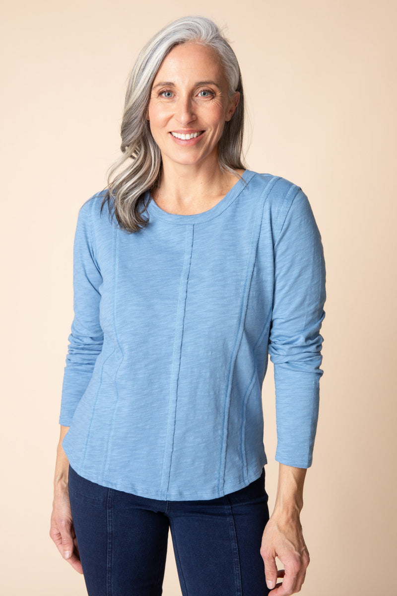 Cotton Pebble Princess Seamed Tee - 27544