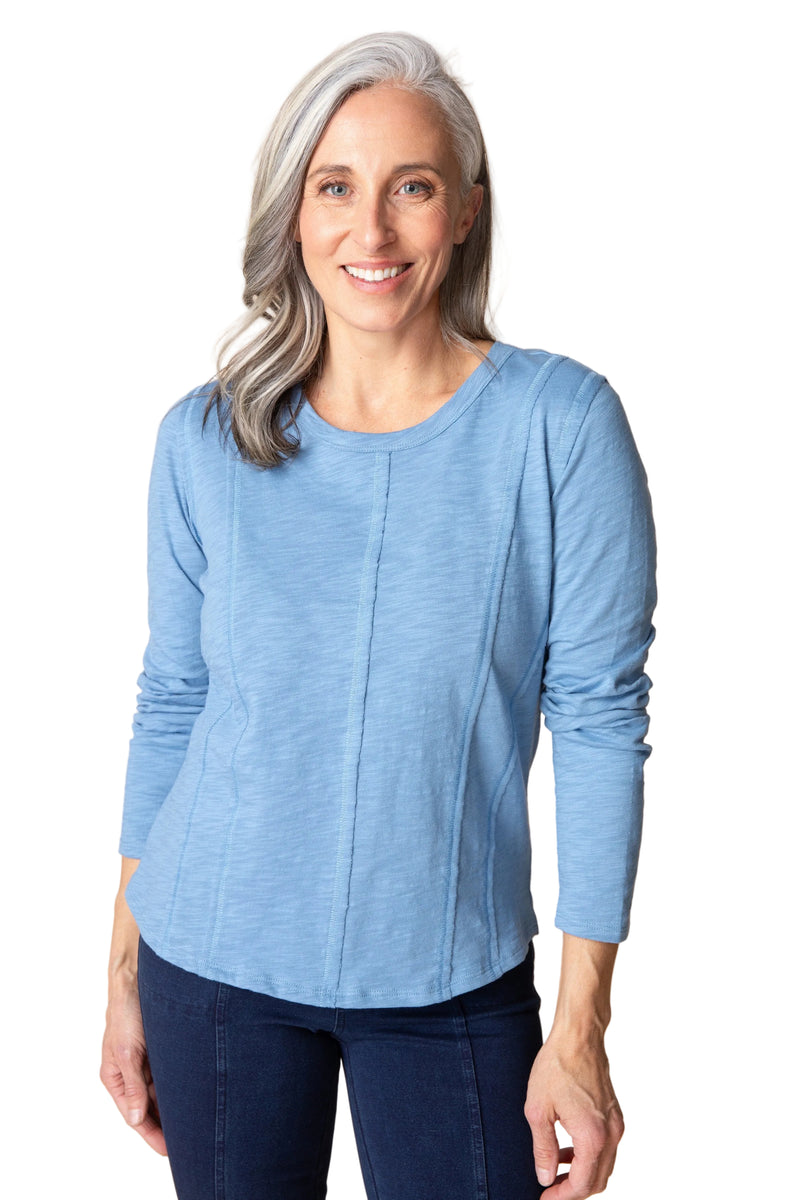 Cotton Pebble Princess Seamed Tee - 27544