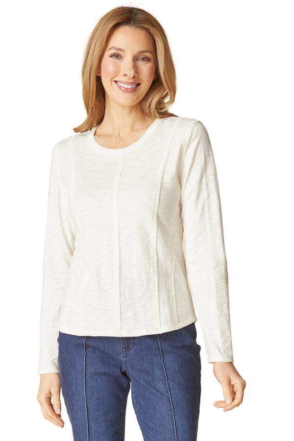 Cotton Pebble Princess Seamed Tee - 27544