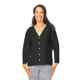 Peruvian Cotton Pebble Roll Edge Cardigan - 27545