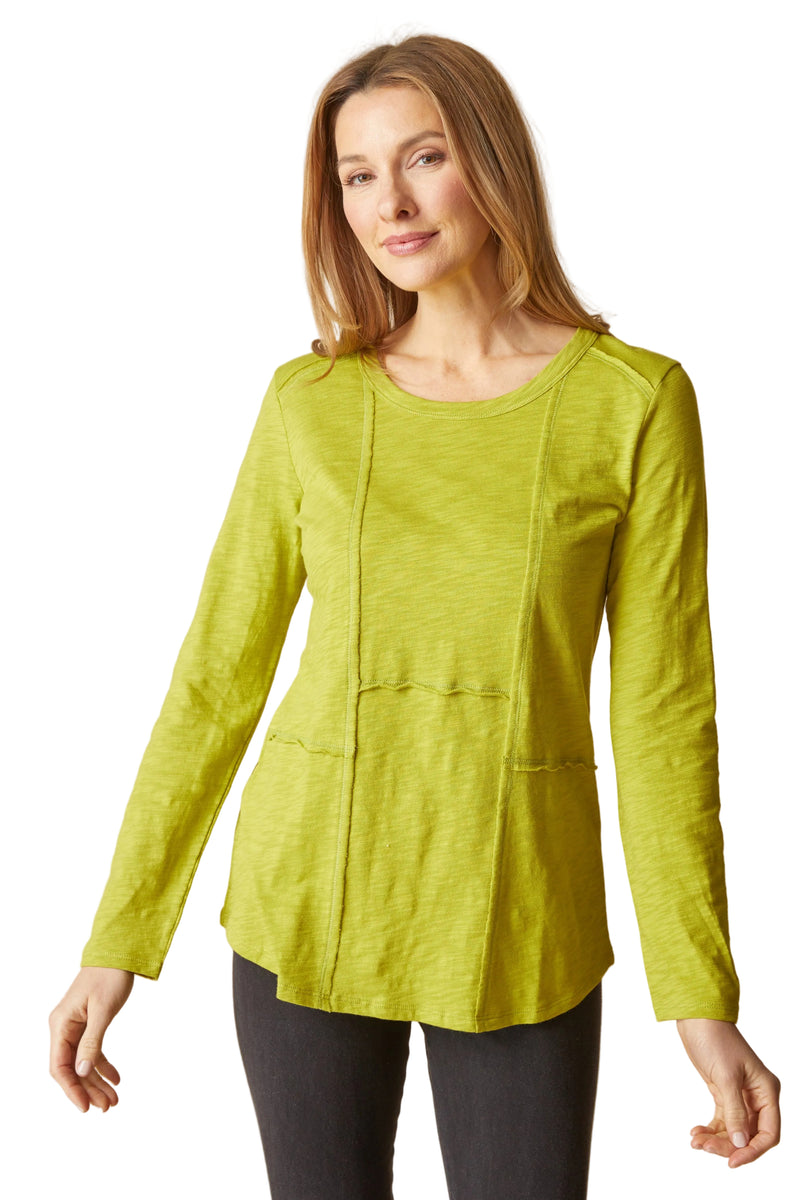 Cotton Pebble Shirttail Tunic- 275553