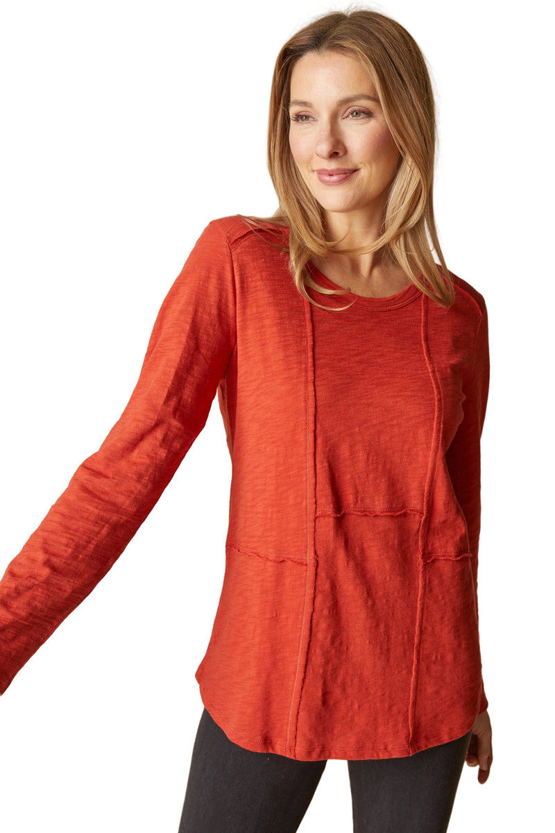 Cotton Pebble Shirttail Tunic- 275553