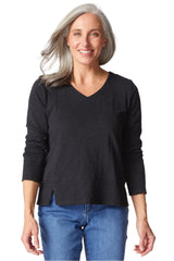 Cotton Pebble Seamed Tee - 27555