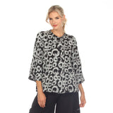 Abstract Circle Button Front Jacket - 3739 - Size XL Only!