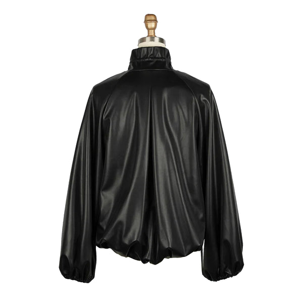 Damee NYC Vegan Leather Drawstring Jacket - 4899