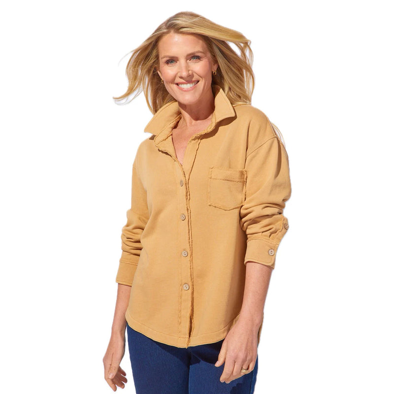 Color Wash Terry Anywhere Shacket - 28095