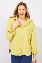 Color Wash Terry Anywhere Shacket - 28095