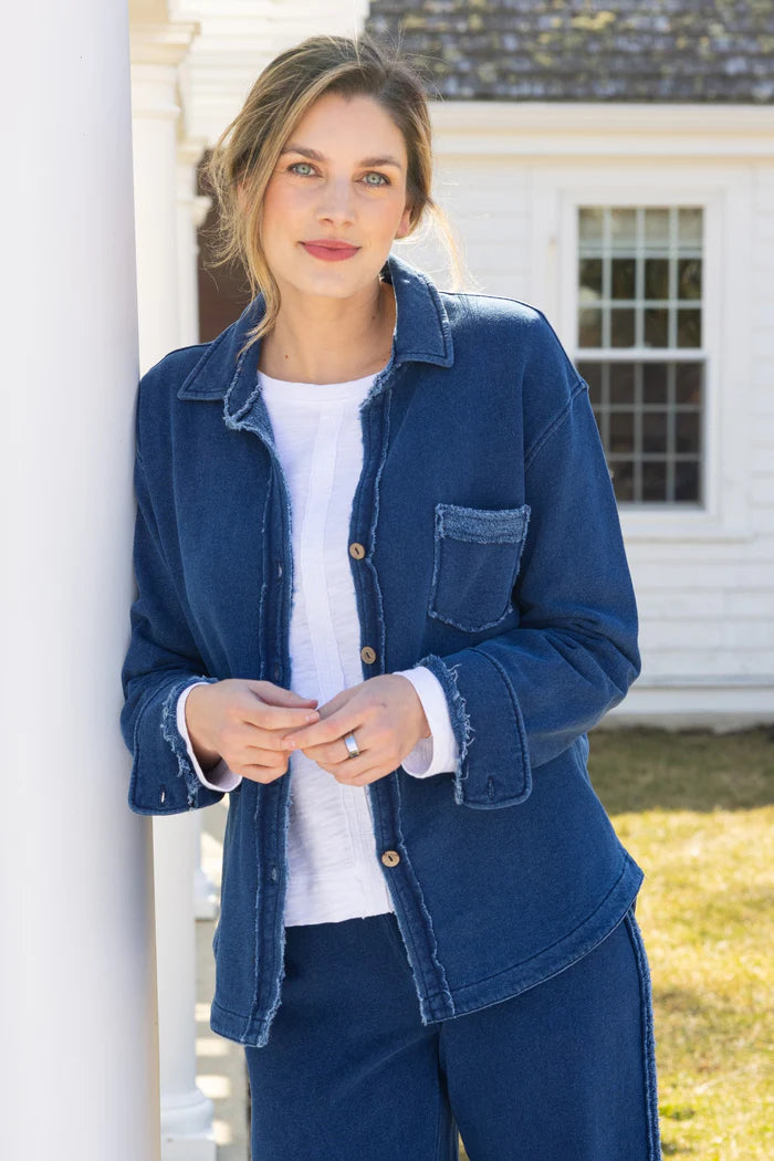 Color Wash Terry Anywhere Shacket - 28095