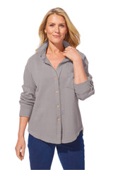 Color Wash Terry Anywhere Shacket - 28095